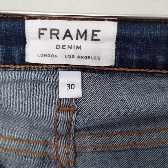 Frame Le High Distressed Skinny Church Street Jeans Women’s 30 Stretchy $210 - Picture 6 of 14